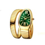 Ladies Personality Snake Head Bracelet Stainless Steel Quartz Watches 26867-12