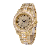 Men Diamond Stainless Steel Waterproof Quartz Wristwatches v291102