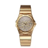 Women's 18K Gold Stainless Steel Watchband Quartz Watches v23041