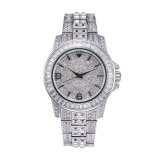 Men Diamond Stainless Steel Waterproof Quartz Wristwatches v291102