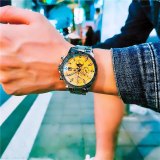 Men Fashion Stainless Steel Sports Calendar Waterproof Watches AGLS-207889