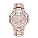 Men Luxury Date Quartz Hip Hop Wrist Waterproof Watches V2991010