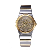 Women's 18K Gold Stainless Steel Watchband Quartz Watches v23041