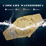 Men Luxury Hip Hop Diamond Iced Out Quartz Watches V294105