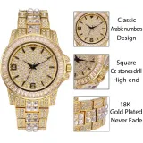 Men Diamond Stainless Steel Waterproof Quartz Wristwatches v291102