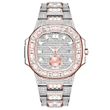 Men Luxury Date Quartz Hip Hop Wrist Waterproof Watches V2991010