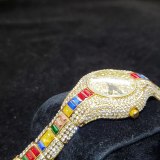 Women Small Round Sweet Girl's Quartz Rainbow Diamond Watches V196107