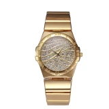 Women's 18K Gold Stainless Steel Watchband Quartz Watches v23041