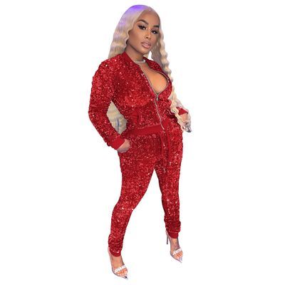 Women Long Sleeve Two Pcs One Set Tops With Bottom Pants Outfit Outfits W826071