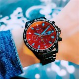 Men Fashion Stainless Steel Sports Calendar Waterproof Watches AGLS-207889