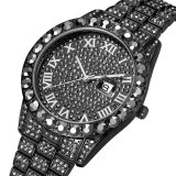 Women Gold Square Hip Hop Diamond Watches 264354