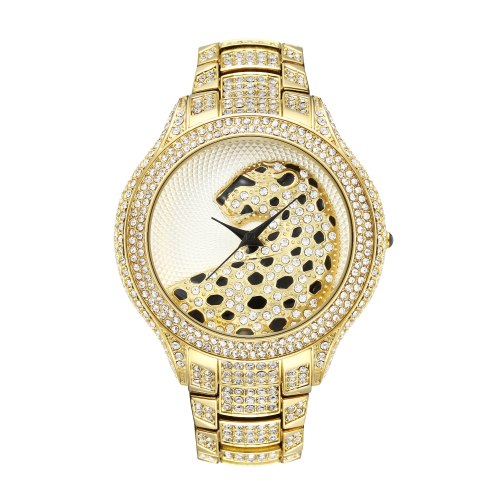 Men Diamond Gold Luxury Simple Tiger Watches v22334