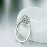 Fashion Zinc Alloy Natural White Rhinestone Bride Engagement Wedding Finger Rings CR06778