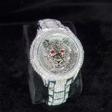 Men's Quartz Watch 3D Hollow Dial Tiger Head Round Wristwatches v1991010