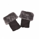 Fashion Winter Warm Fur Crochet Knit Long Knee Socks