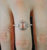 Women Luxury Wedding Filled Crystal Zircon Finger Rings CR611425