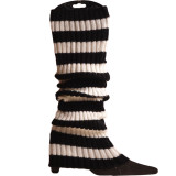 Women Color Wool Knitted Leg Halloween Party Leg Warmers Socks TT00112