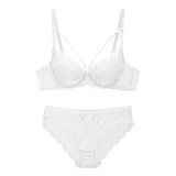 Women Sexy Ultra Thin Transparent Lace Bra and Panties Set Plus Size Underwear 924354