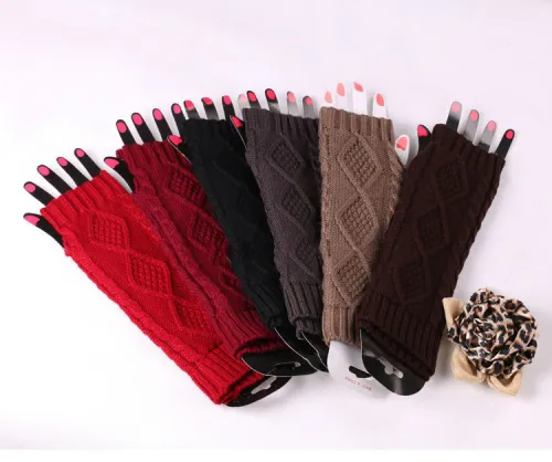 Lovely Warm Dew Winter Lengthened Arm Sleeve Diamond Gloves ST-2839