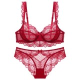 Women's Small Lace Sexy Non-Breast Pad Hollow Out  Lingeries Underwear