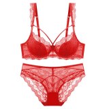 Women Lace Bra and Panties Set Underwear With Bandage Lingeries 927182