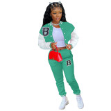 Women Baseball Letter Printing Tracksuits Tracksuit Outfit Outfits Jogging Suit Sports Suit JH591526