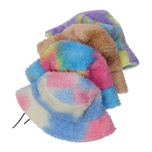 Winter Tie-Dyed Outdoor Cycling Lamb Plush Fisherman Hats 1HAT21324