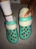 Autumn and Winter Cartoon Fleece-Lined Plush Warm Hole Shoes