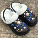 Autumn and Winter Cartoon Fleece-Lined Plush Warm Hole Shoes