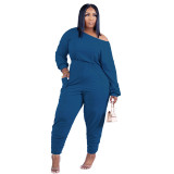 Plus-size Women's fashion casual Two-piece set H174354