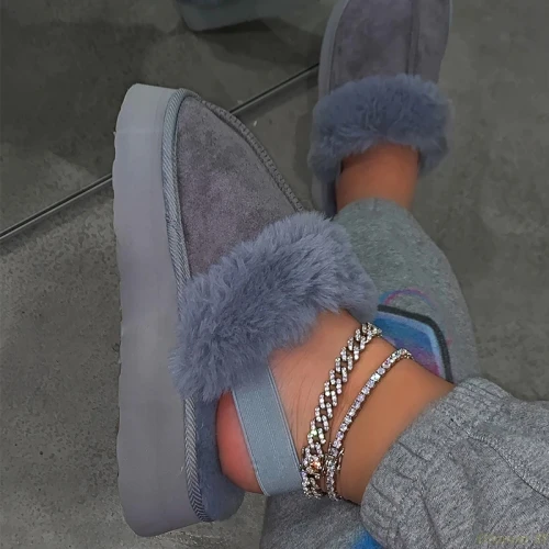 Women's Plush Fur Slippers Home House Slippers