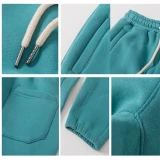 Teen Spring Boys Clothing Set  Winter New Casual Thicken Hoodie Tops Sport Pant 2Pcs Suit for Boys Clothes Kids Outfits 10 Y