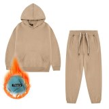 Teen Spring Boys Clothing Set  Winter New Casual Thicken Hoodie Tops Sport Pant 2Pcs Suit for Boys Clothes Kids Outfits 10 Y