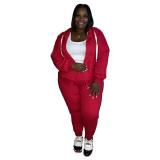 Two pieces of fashion casual hoodie for plus-size Women Tracksuits H159610