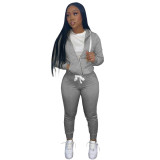 Women sports two piece suit tracksuits L27384