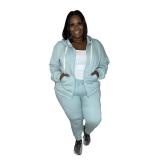 Two pieces of fashion casual hoodie for plus-size Women Tracksuits H159610