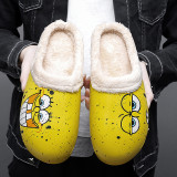 New Autumn Winter Men Slippers Bottom Soft Home Shoe Cotton Thick Lovers Slippers 50718