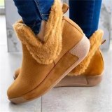 Women's Snow Boots Autumn Winter New Plush Keep Warm Ladies Slip On High Top Cotton Shoes