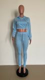 Sexy Cotton Outfits for Women Long Sleeve Two Piece Set YG801627
