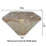 Diamond Shape Crystal Evening Bag Women Clutch Bag Bags BL13041