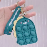 Push Bubble Kids Kawaii Coin Purse Relieve Fidget Toys Adult Earphone Storage Keychain