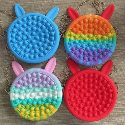 Push Bubble Kids Kawaii Coin Purse Relieve Fidget Toys Handbag Bags