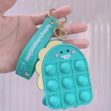 Push Bubble Kids Kawaii Coin Purse Relieve Fidget Toys Adult Earphone Storage Keychain
