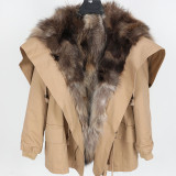 New Parka Winter Jacket Women Raccoon fur Coat