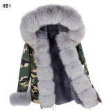 New Parka Winter Jacket Women Real Fox Fur Coat Big Natural