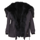 New Parka Winter Jacket Women Raccoon fur Coat