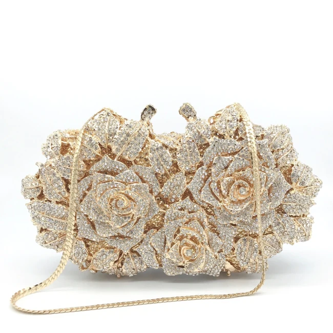 Good-looking Rose Diamond Dinner Bag HandBag Clutch Bag BL1415263