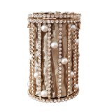 Metal Hollow Bucket Bag Crystal Clutch Purse Evening Bag For Women Handbag 301021