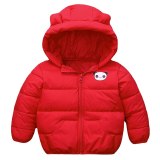 Autumn and winter new children's  cotton jacket boys and girls solid color thickened baby coat