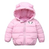Autumn and winter new children's  cotton jacket boys and girls solid color thickened baby coat